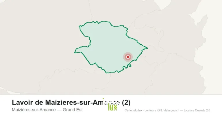 Carte de localisation : Lavoir de Maizieres-sur-Amance (2) à Maizières-sur-Amance