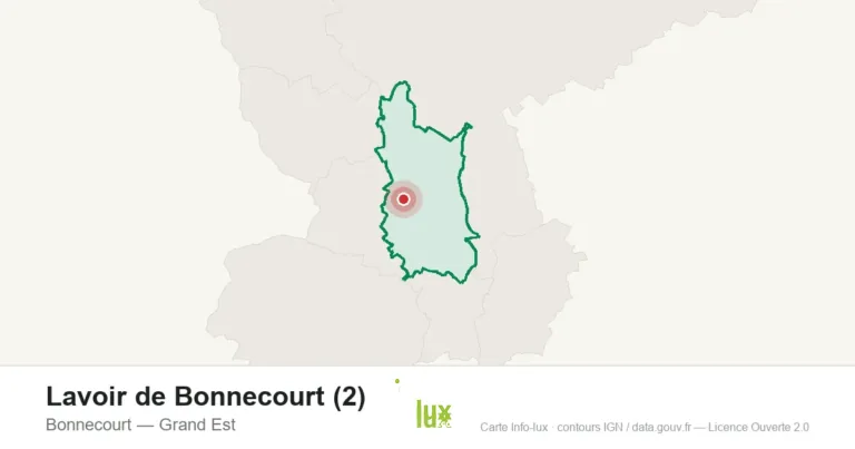 Carte de localisation : Lavoir de Bonnecourt (2) à Bonnecourt