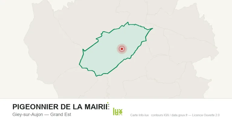 Carte de localisation : PIGEONNIER DE LA MAIRIE à Giey-sur-Aujon