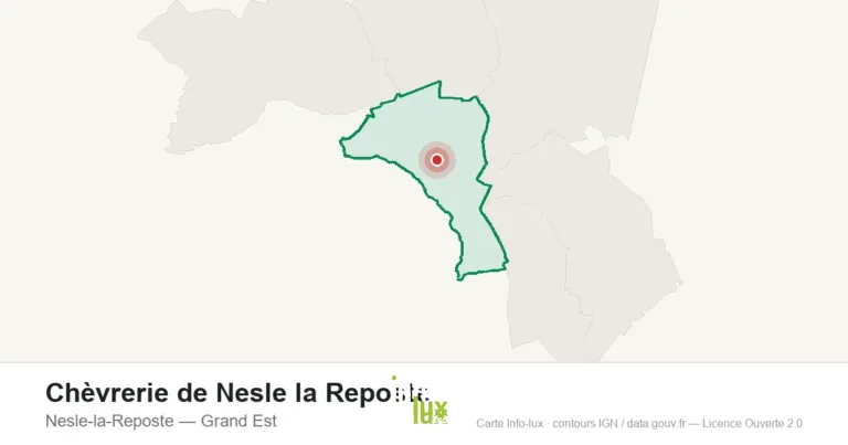 Carte de localisation : Chèvrerie de Nesle la Reposte à Nesle-la-Reposte