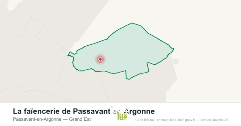 Carte de localisation : La faïencerie de Passavant en Argonne à Passavant-en-Argonne
