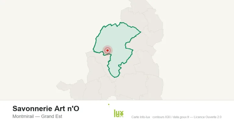 Carte de localisation : Savonnerie Art n'O à Montmirail