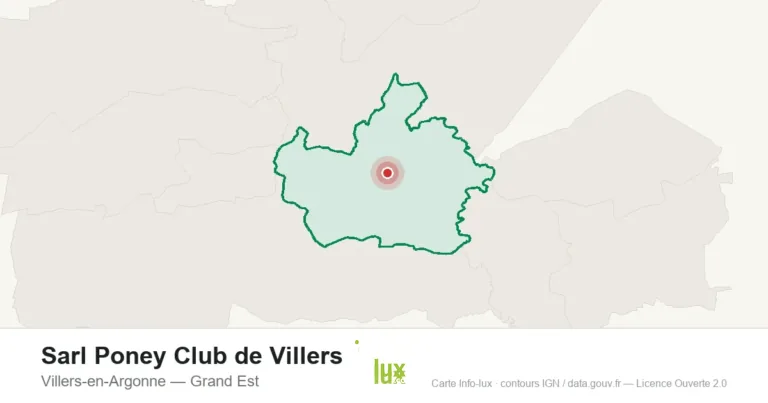 Carte de localisation : Sarl Poney Club de Villers à Villers-en-Argonne