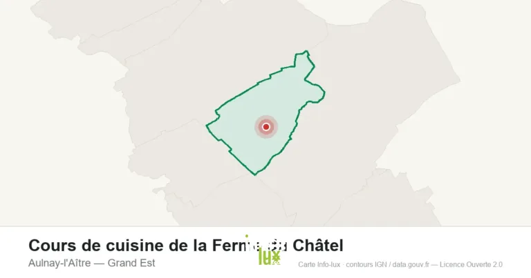 Carte de localisation : Cours de cuisine de la Ferme du Châtel à Aulnay-l'Aître