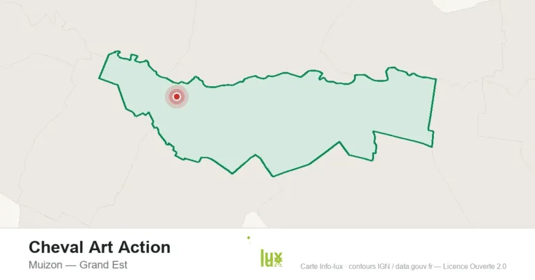 Carte de localisation : Cheval Art Action à Muizon
