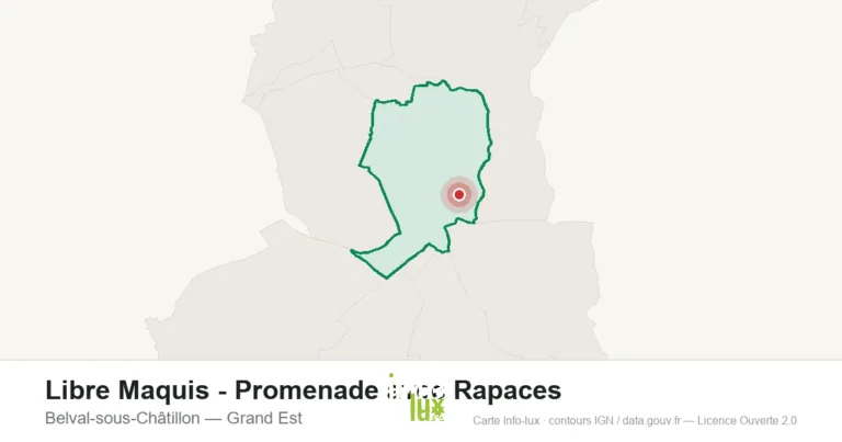Carte de localisation : Libre Maquis - Promenade avec Rapaces à Belval-sous-Châtillon