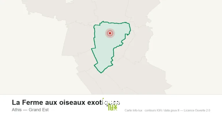 Carte de localisation : La Ferme aux oiseaux exotiques à Athis