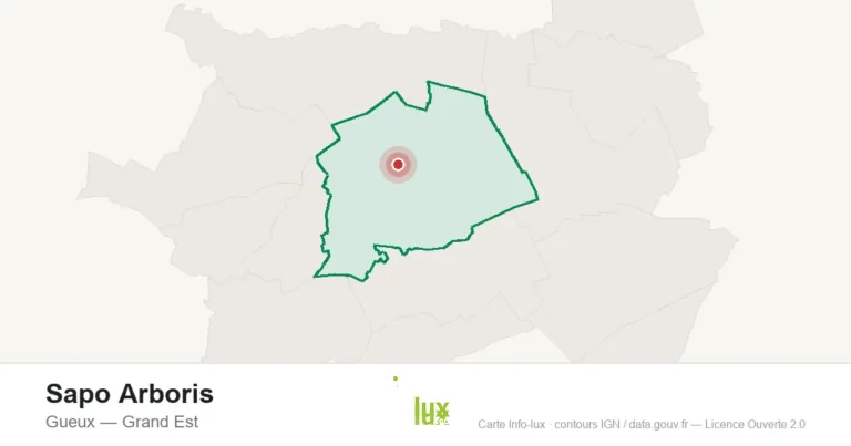 Carte de localisation : Sapo Arboris à Gueux