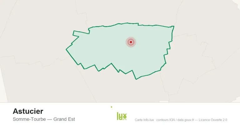 Carte de localisation : Astucier à Somme-Tourbe