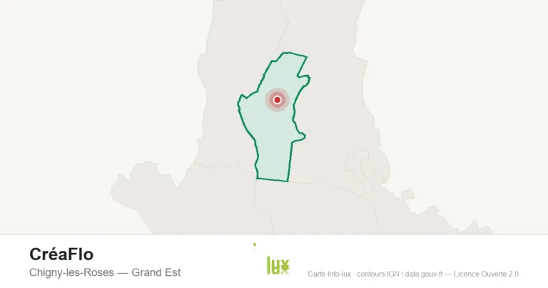 Carte de localisation : CréaFlo à Chigny-les-Roses