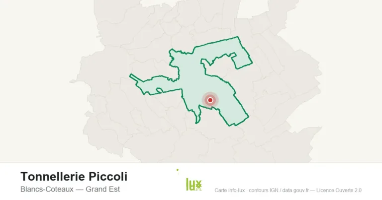 Carte de localisation : Tonnellerie Piccoli à Blancs-Coteaux