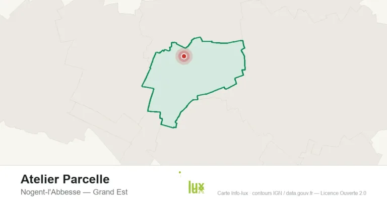 Carte de localisation : Atelier Parcelle à Nogent-l'Abbesse