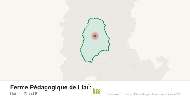 Carte de localisation : Ferme Pédagogique de Liart à Liart