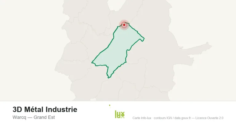 Carte de localisation : 3D Métal Industrie à Warcq