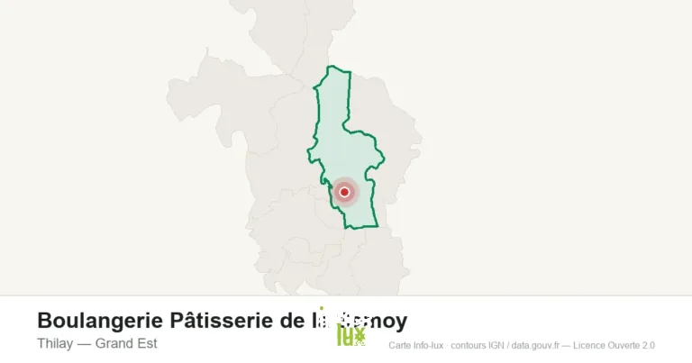 Carte de localisation : Boulangerie Pâtisserie de la Semoy à Thilay