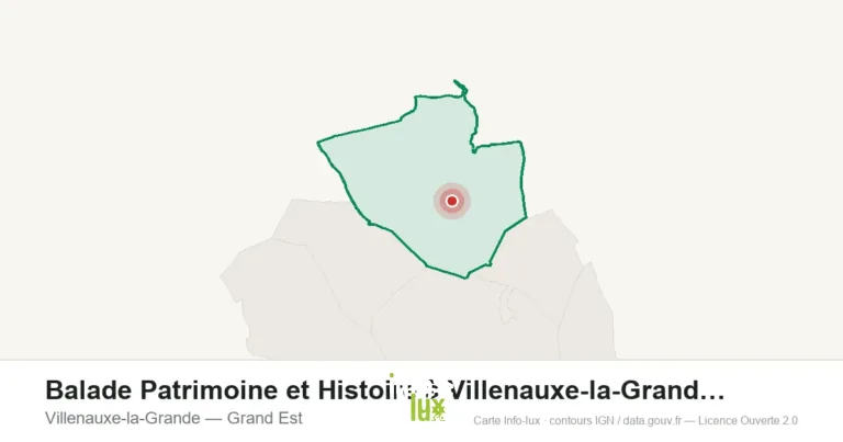 Carte de localisation : Balade Patrimoine et Histoire à Villenauxe-la-Grande à Villenauxe-la-G à Villenauxe-la-Grande