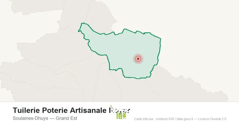 Carte de localisation : Tuilerie Poterie Artisanale Royer à Soulaines-Dhuys