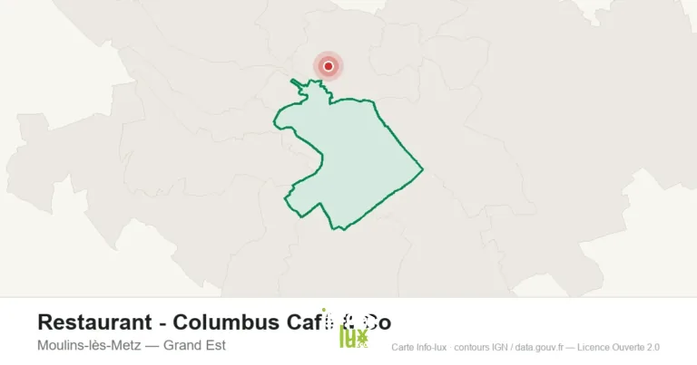 Carte de localisation : Restaurant - Columbus Café & Co à Moulins-lès-Metz