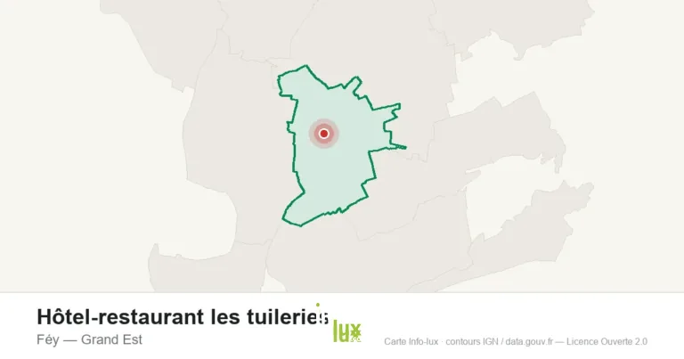 Carte de localisation : Hôtel-restaurant les tuileries à Féy