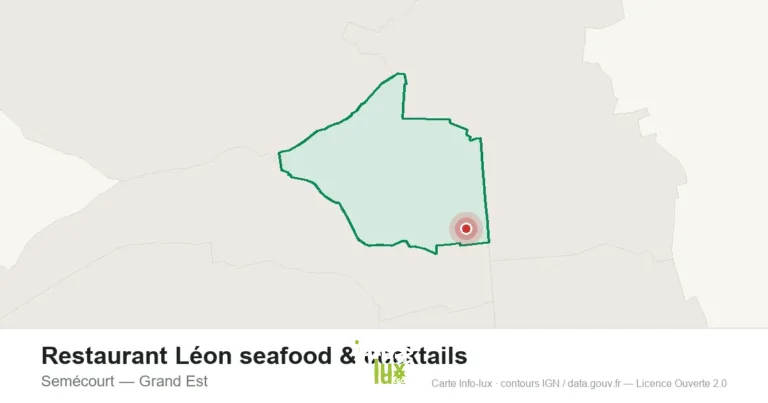 Carte de localisation : Restaurant Léon seafood & cocktails à Semécourt