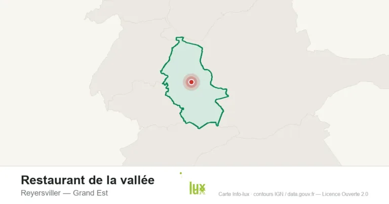 Carte de localisation : Restaurant de la vallée à Reyersviller