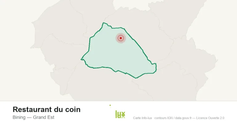 Carte de localisation : Restaurant du coin à Bining