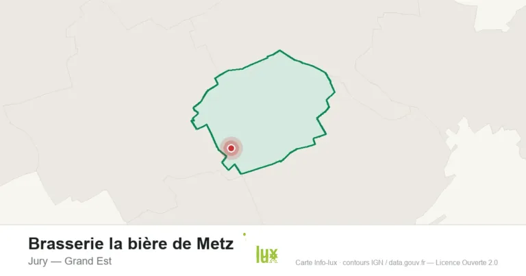 Carte de localisation : Brasserie la bière de Metz à Jury