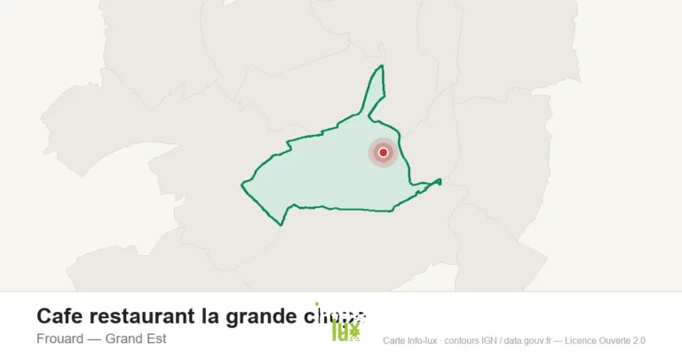 Carte de localisation : Cafe restaurant la grande chope à Frouard