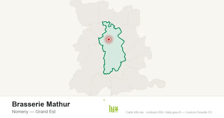 Carte de localisation : Brasserie Mathur à Nomeny