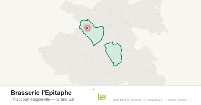 Carte de localisation : Brasserie l'Epitaphe à Thiaucourt-Regniéville