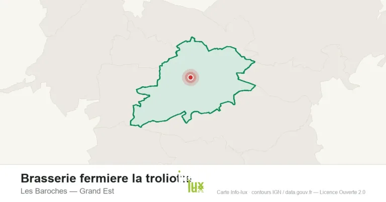 Carte de localisation : Brasserie fermiere la troliotte à Les Baroches