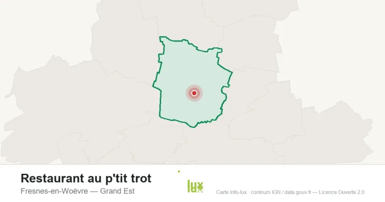 Carte de localisation : Restaurant au p'tit trot à Fresnes-en-Woëvre