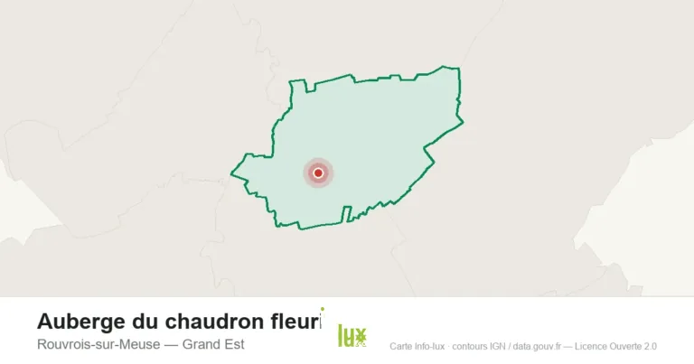 Carte de localisation : Auberge du chaudron fleuri à Rouvrois-sur-Meuse