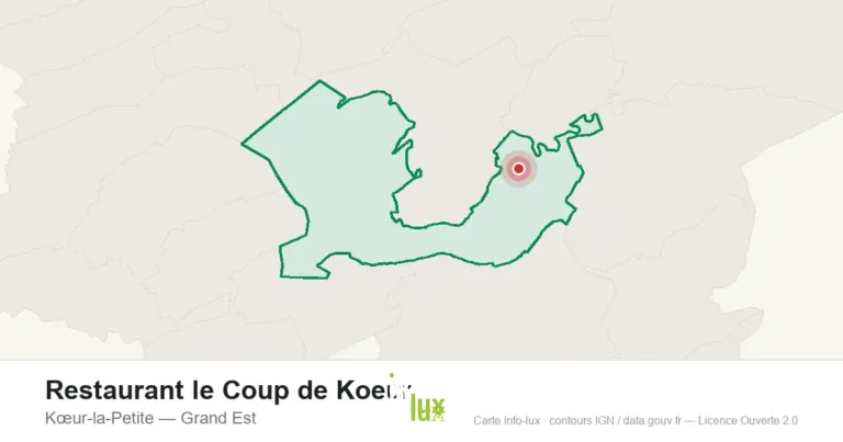 Carte de localisation : Restaurant le Coup de Koeur à Kœur-la-Petite