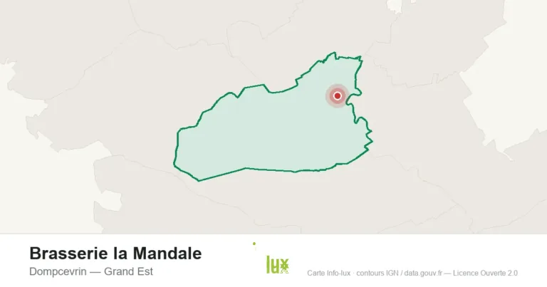 Carte de localisation : Brasserie la Mandale à Dompcevrin