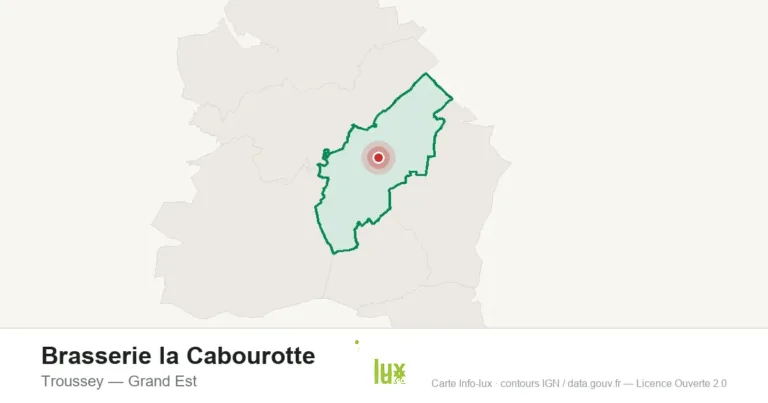 Carte de localisation : Brasserie la Cabourotte à Troussey