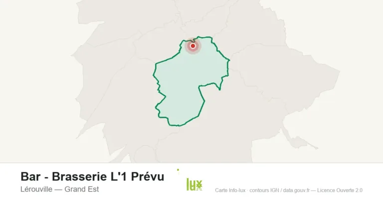 Carte de localisation : Bar - Brasserie L'1 Prévu à Lérouville