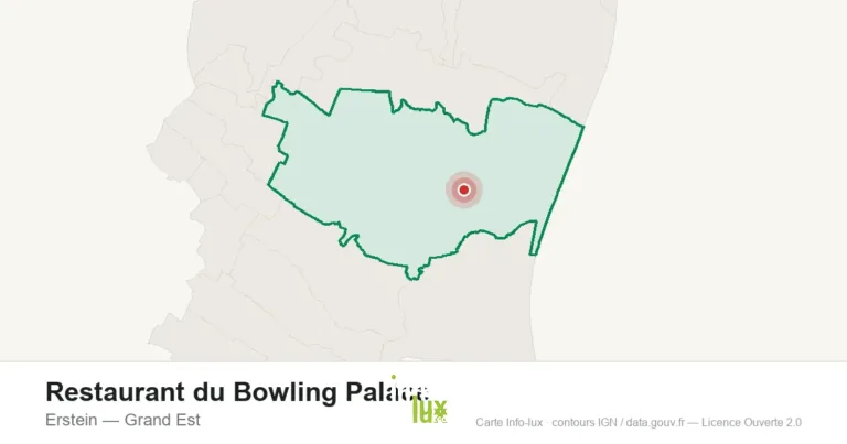Carte de localisation : Restaurant du Bowling Palace à Erstein