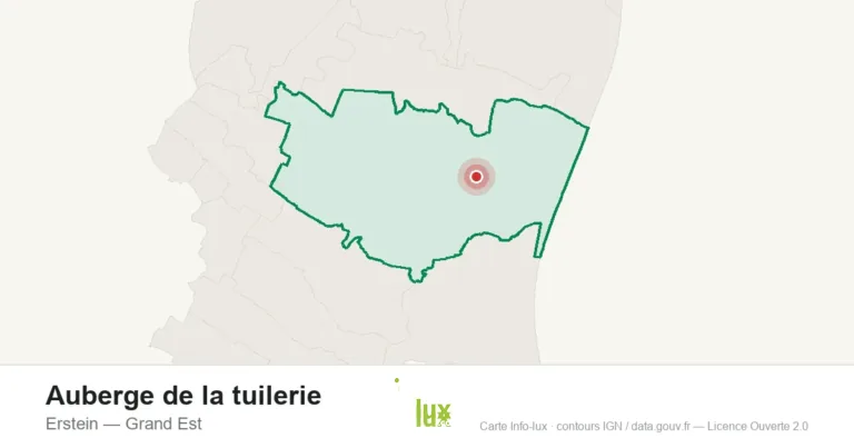Carte de localisation : Auberge de la tuilerie à Erstein
