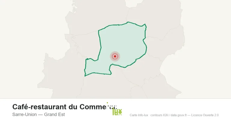 Carte de localisation : Café-restaurant du Commerce à Sarre-Union
