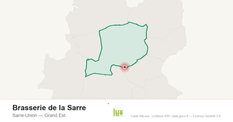 Carte de localisation : Brasserie de la Sarre à Sarre-Union