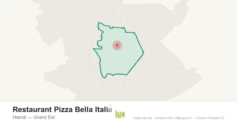 Carte de localisation : Restaurant Pizza Bella Italia à Hœrdt