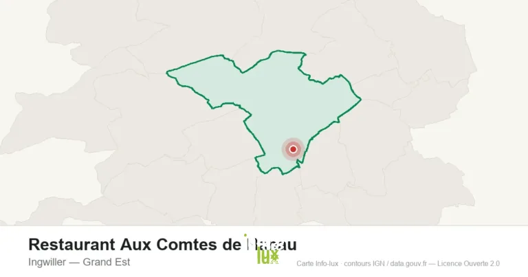Carte de localisation : Restaurant Aux Comtes de Hanau à Ingwiller