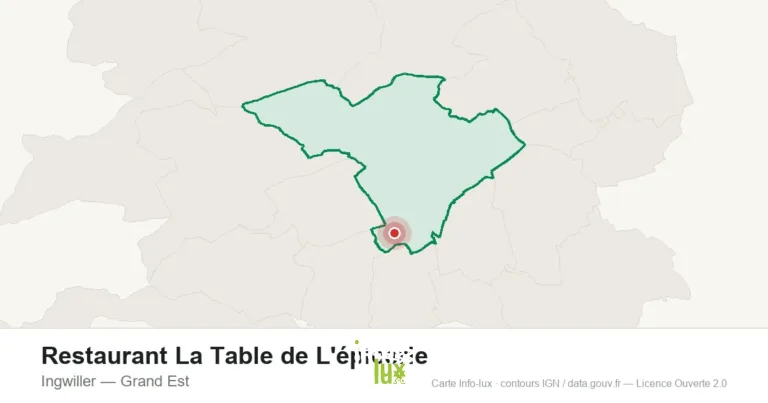 Carte de localisation : Restaurant La Table de L'épicerie à Ingwiller