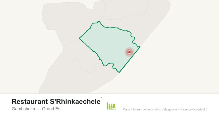 Carte de localisation : Restaurant S'Rhinkaechele à Gambsheim