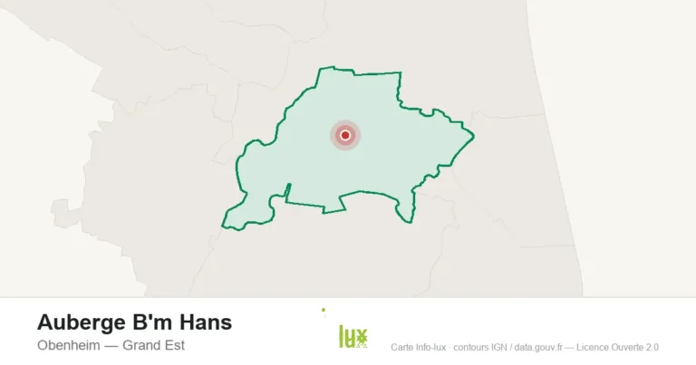 Carte de localisation : Auberge B'm Hans à Obenheim