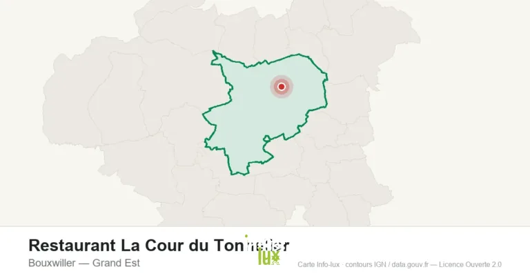 Carte de localisation : Restaurant La Cour du Tonnelier à Bouxwiller