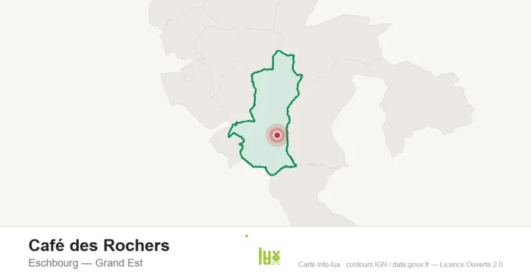 Carte de localisation : Café des Rochers à Eschbourg