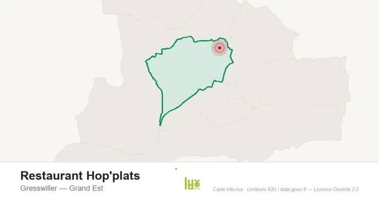 Carte de localisation : Restaurant Hop'plats à Gresswiller