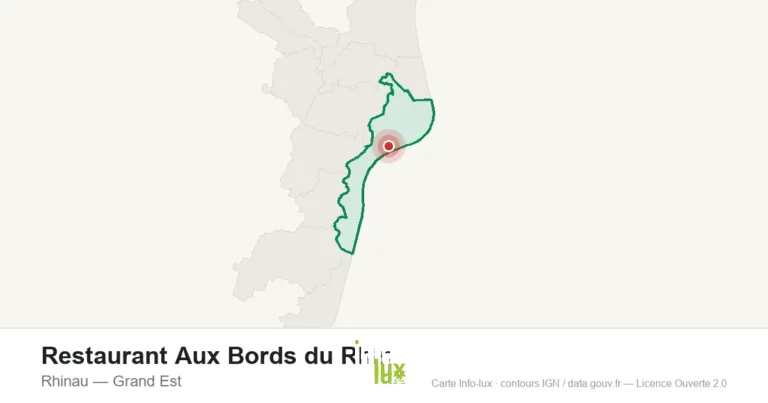 Carte de localisation : Restaurant Aux Bords du Rhin à Rhinau